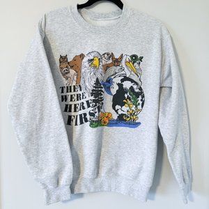 Nature Outdoors Crewneck Pullover Sweatshirt Unisex Heather Grey